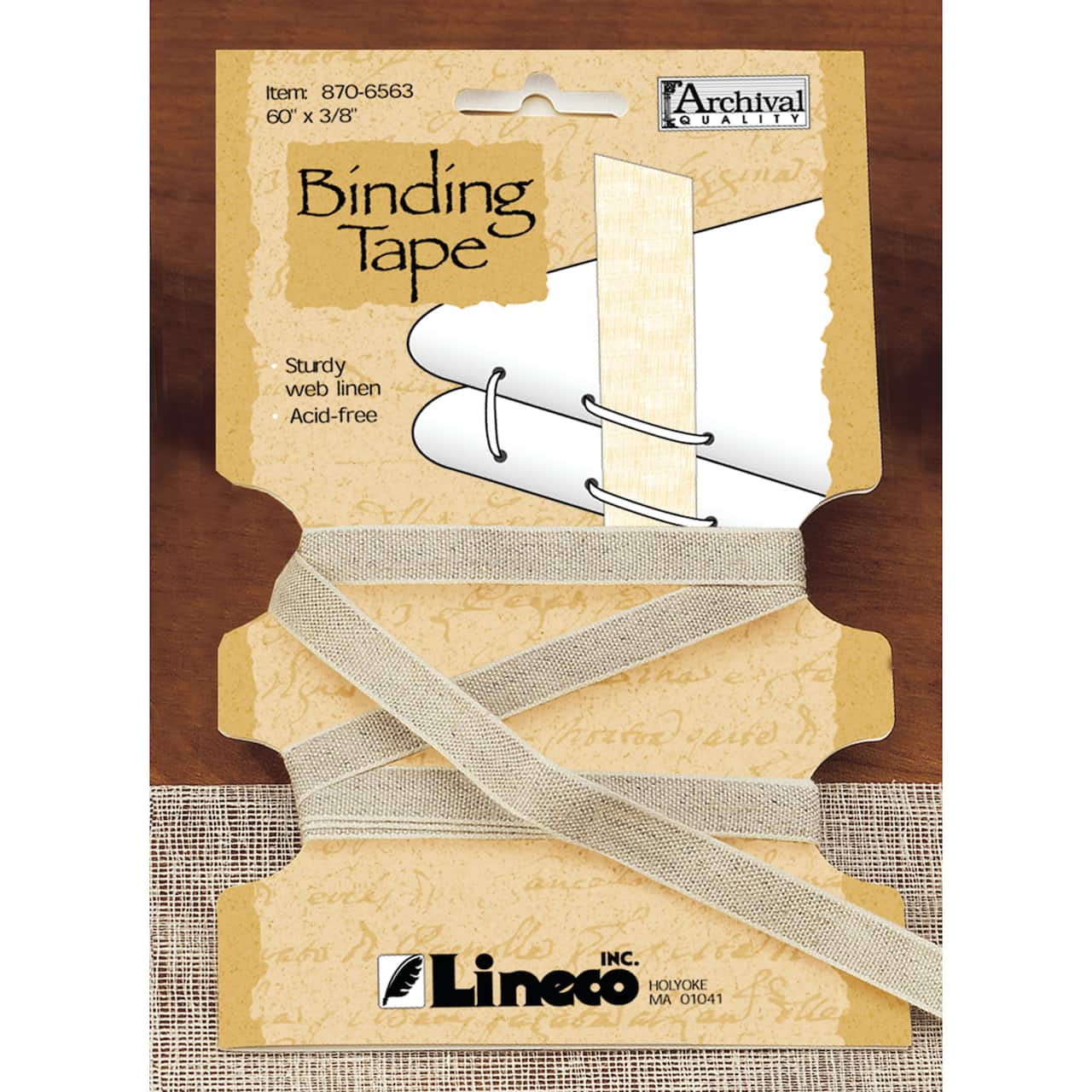 Lineco® Tan Linen Binding Tape